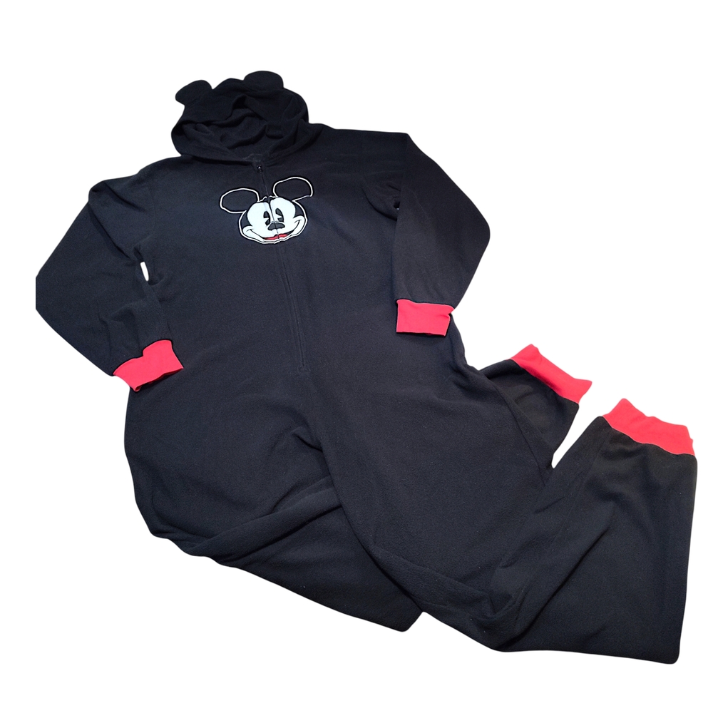 Disney Mickey Mouse Microfleece Jumpsuit Womens Size Large